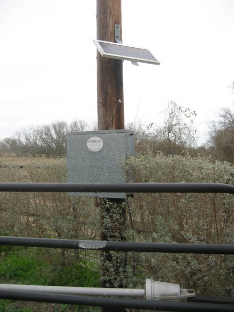 the back side of the mini solar panel (this one was made by UNI-SOLAR